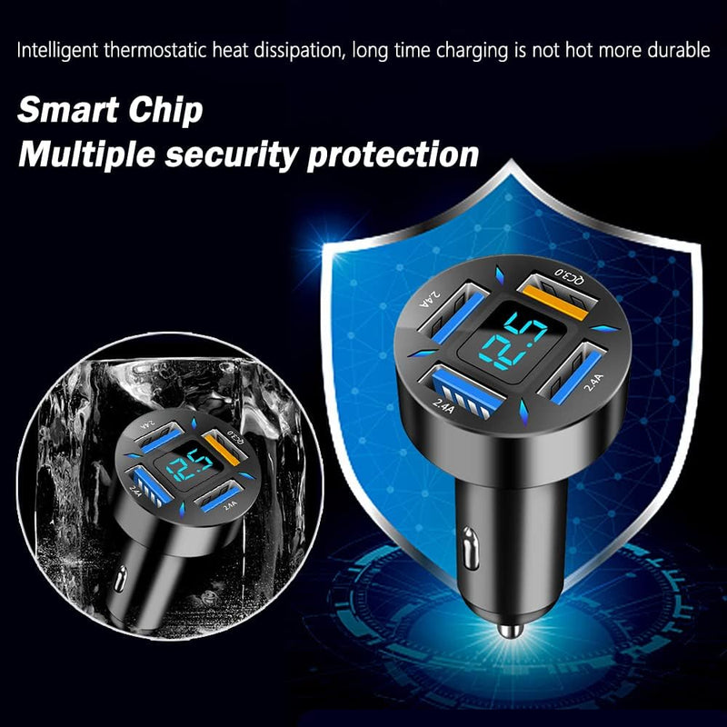 Autolader 66W Super Snelladen met USB PD & QC 3.0 – Universeel voor 12-24V Sigarettenaansteker