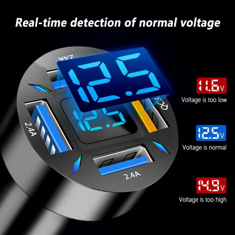 Autolader 66W Super Snelladen met USB PD & QC 3.0 – Universeel voor 12-24V Sigarettenaansteker