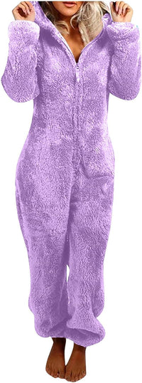 Sherpa Fuzzy Onesie met Capuchon - CozyCat