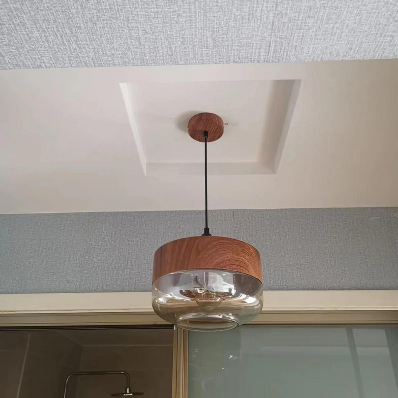 Stijlvolle Scandinavische Houten Plafondlamp - NordLuna