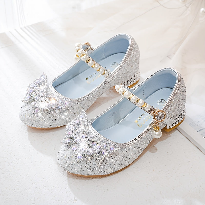 Glitterschoen Isla – Comfortabele Instapper met Pailletten & Parels voor Meisjes