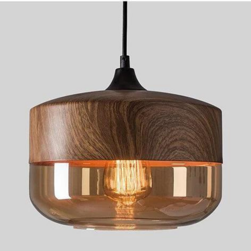 Stijlvolle Scandinavische Houten Plafondlamp - NordLuna