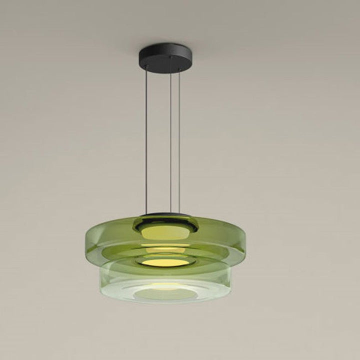 Moderne Glazen Hanglamp in Bauhaus Stijl - AuroraSphere