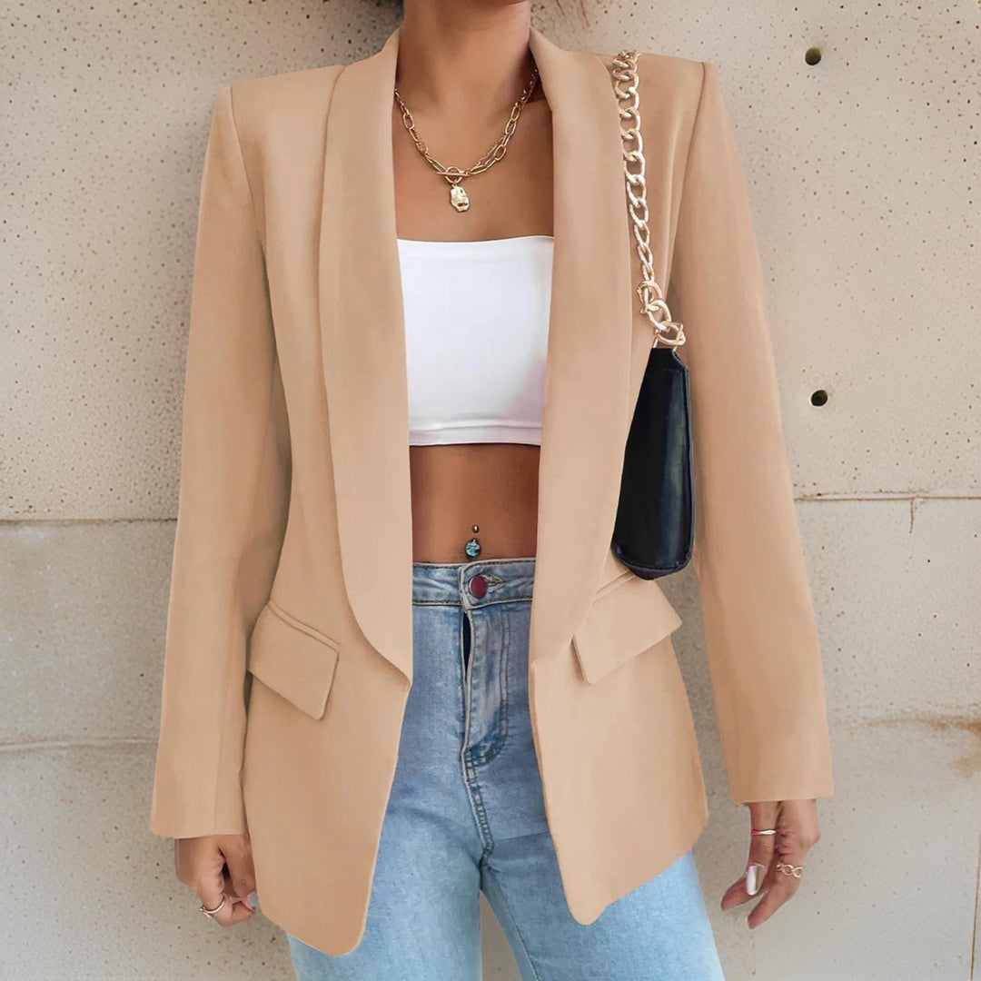 Stijlvolle Damesblazer van Polyester-Katoen - SophieBlaze