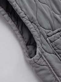 Grijze Mouwloze Katoenen Bodywarmer – Thalia