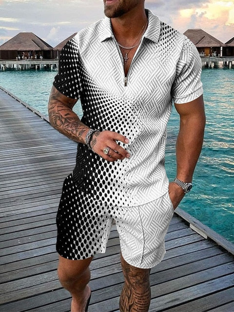 Tweedelige Heren Zomerset met Polo en Shorts – Damon
