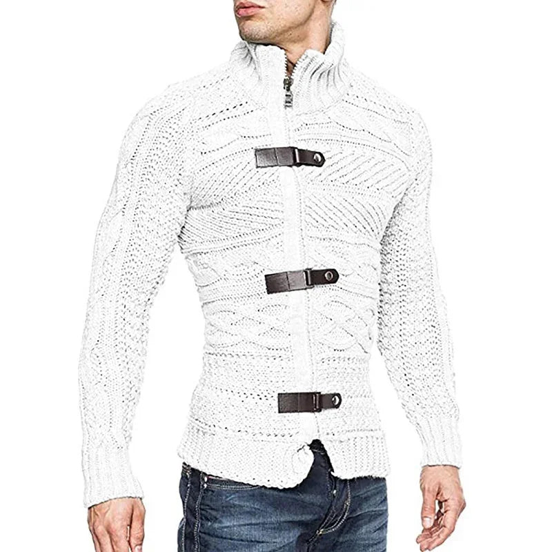 Vardi Dante™ Boaz Urban Vest | Gebreid vest met leren accenten