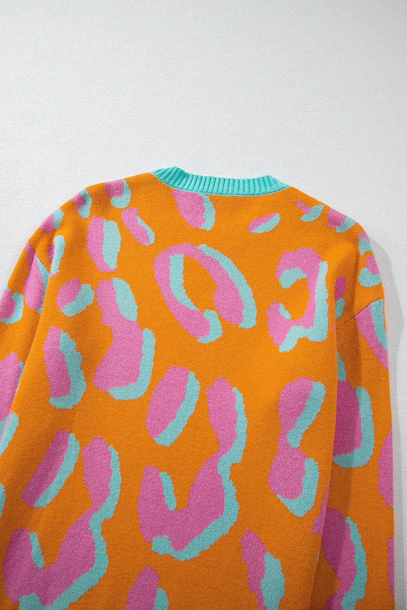 Damestrui Met Colorblock Luipaardprint En Ronde Hals – Liora