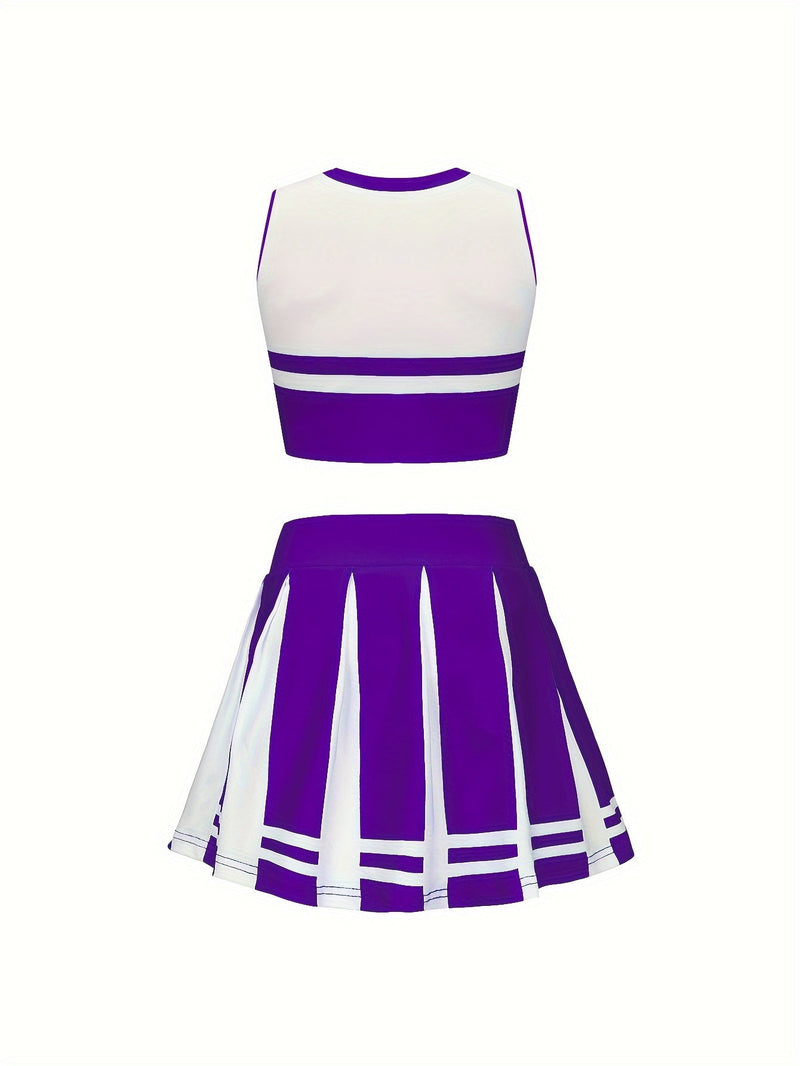 Paarse Cheerleader Set Kind – Sparkzi