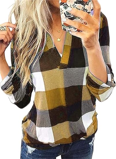 Stijlvolle Casual Geruite Damesblouse - Lara
