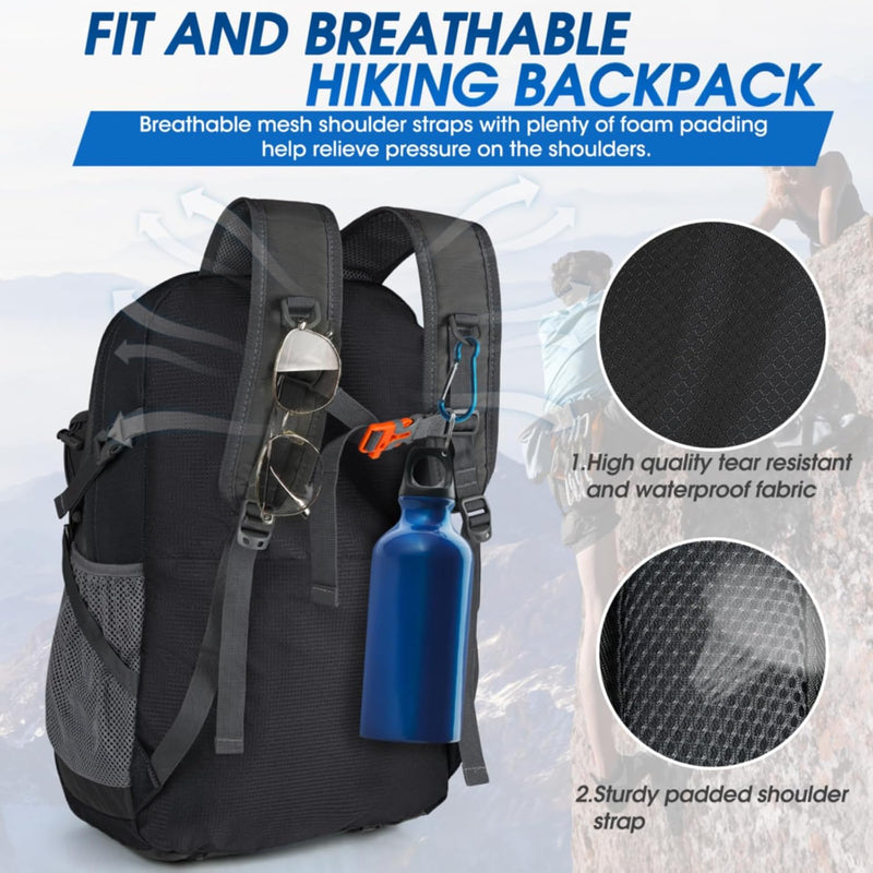 40L Waterdichte Wandel- & Kampeerrugzak – Lichtgewicht & Opvouwbaar – 1+1 GRATIS