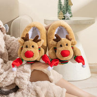 Warme Kerst Eland Sloffen - Rudolf