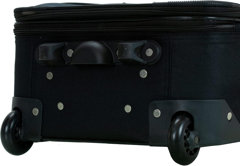 2-delige Zachte Koffer Set met Handbagage Tas & Soepele Wielen