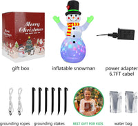 Opblaasbare Verlichte Sneeuwpop (213 cm) - SnowBright