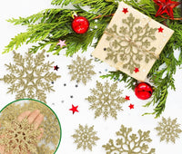 Sneeuwvlok Kerstornamenten Set - FrostedElegance