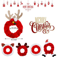 10-Delige Kerst Scrunchie Set - VelvetFest