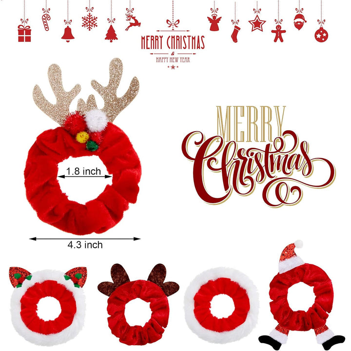 10-Delige Kerst Scrunchie Set - VelvetFest