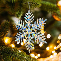 Sneeuwvlok Kerstornamenten Set - FrostedElegance