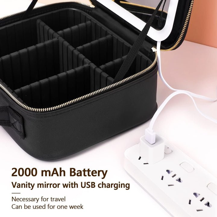 Organizer do makijażu podróżny z lustrem LED