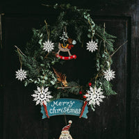 Sneeuwvlok Kerstornamenten Set - FrostedElegance