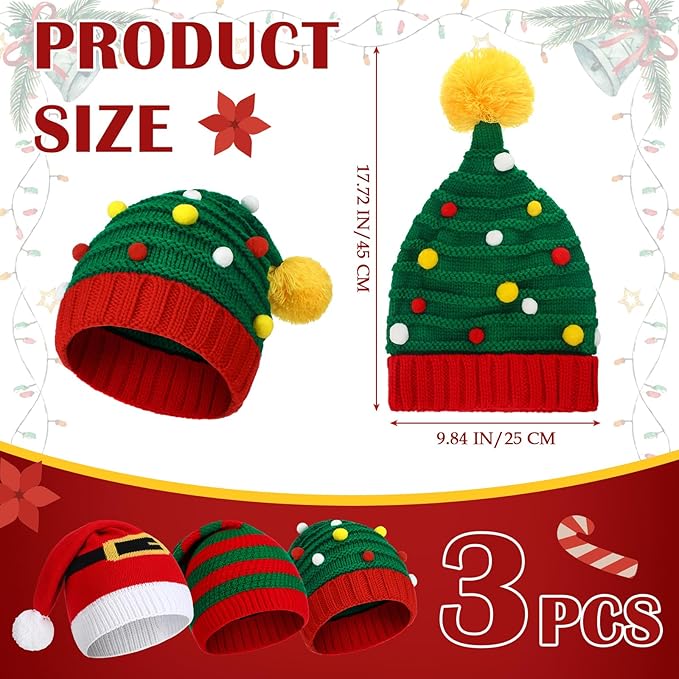Gebreide Kerstman & Elf Mutsen Set - JollyBeanies