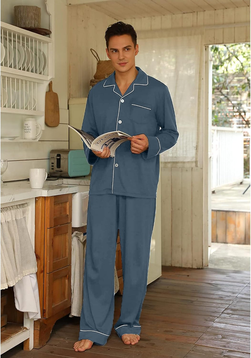 Comfortabele Katoenen Heren Pyjama - Leo