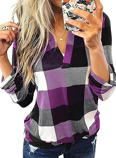 Stijlvolle Casual Geruite Damesblouse - Lara