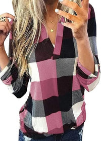 Stijlvolle Casual Geruite Damesblouse - Lara