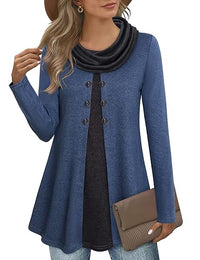 Stijlvolle Colorblock Pullover Sweatshirt voor Dames - Bella