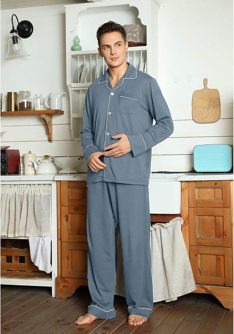Comfortabele Katoenen Heren Pyjama - Leo