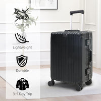 Aluminium Frame Handbagagekoffer met TSA-slot & Stille Wielen