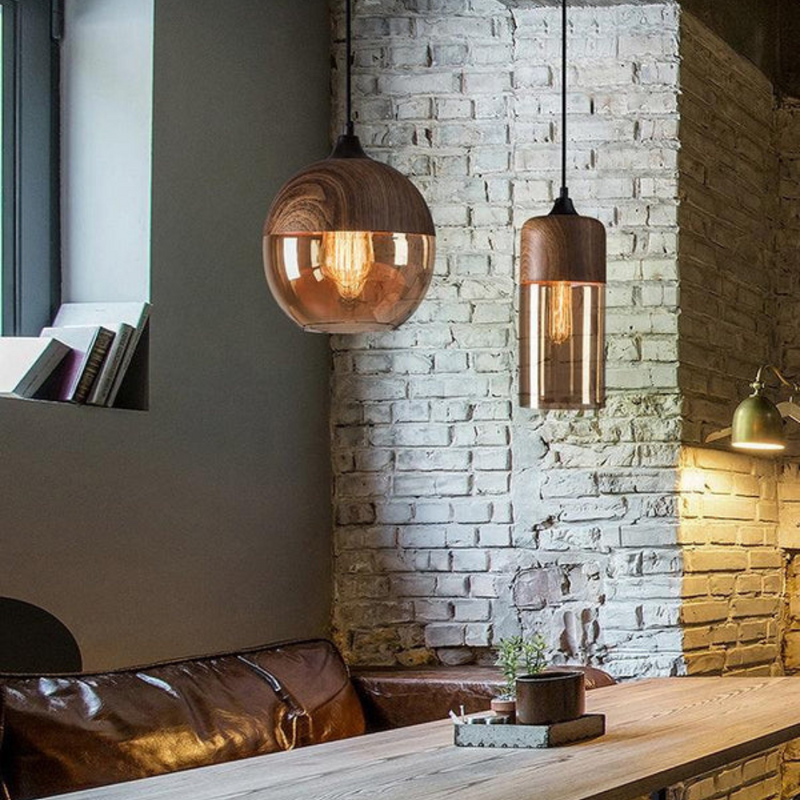 Stijlvolle Scandinavische Houten Plafondlamp - NordLuna