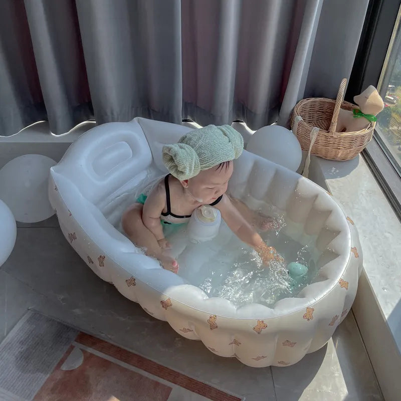 Opblaasbaar Babybadje voor Reizen – BubbleNest