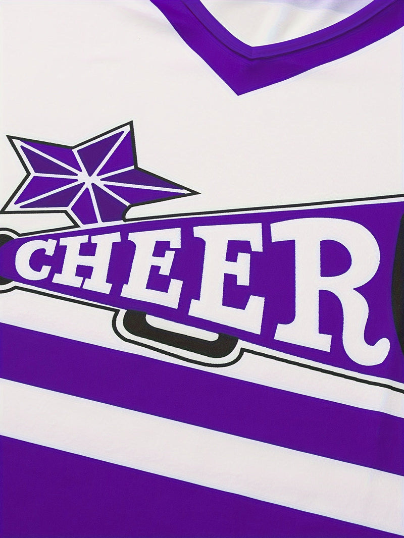 Paarse Cheerleader Set Kind – Sparkzi