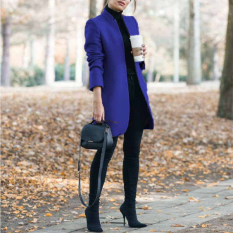 Dames Winterjas met Staande Kraag en Tijdloos Design - Reginel