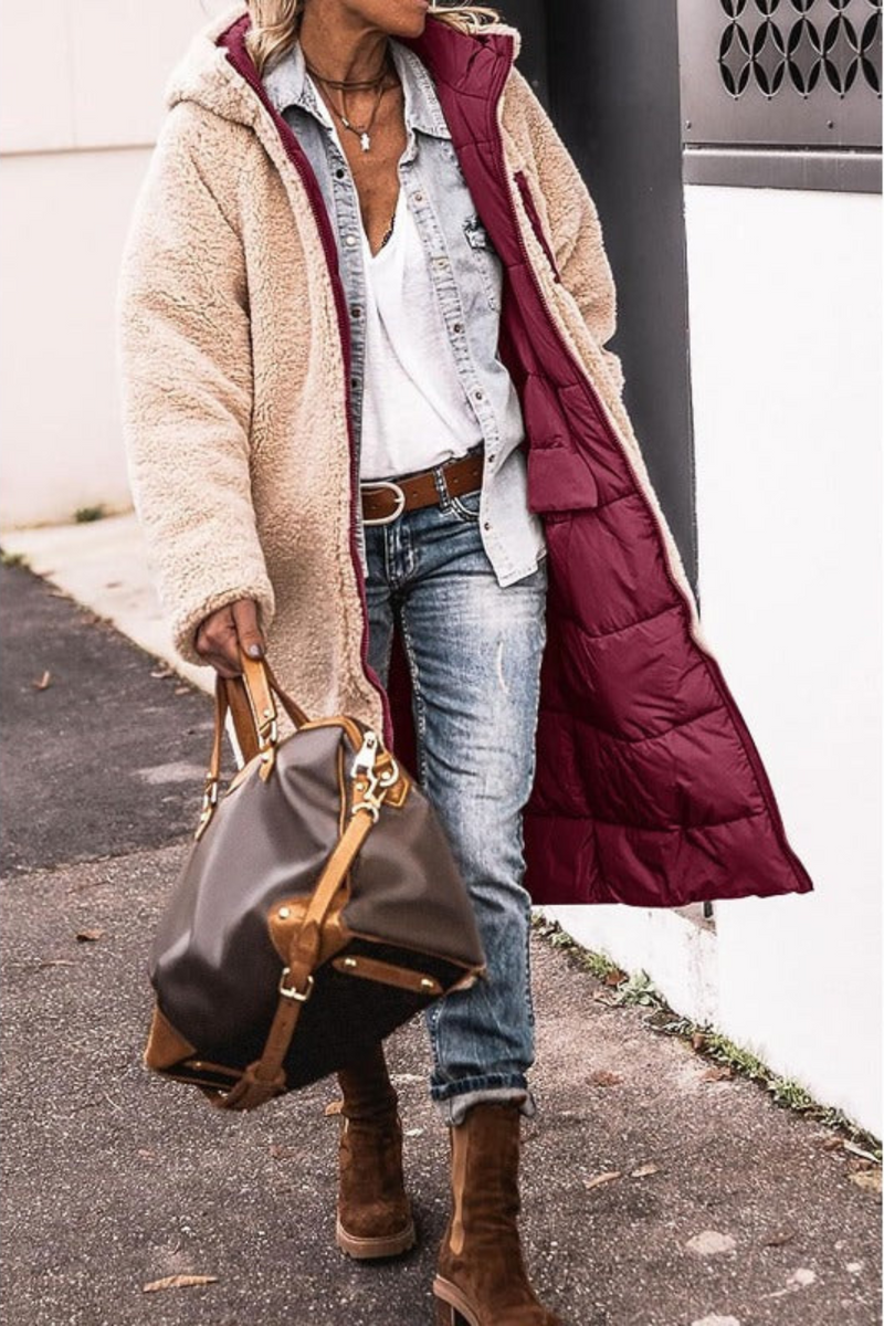Trendy Dubbelzijdige Dames Winterjas - Sofia