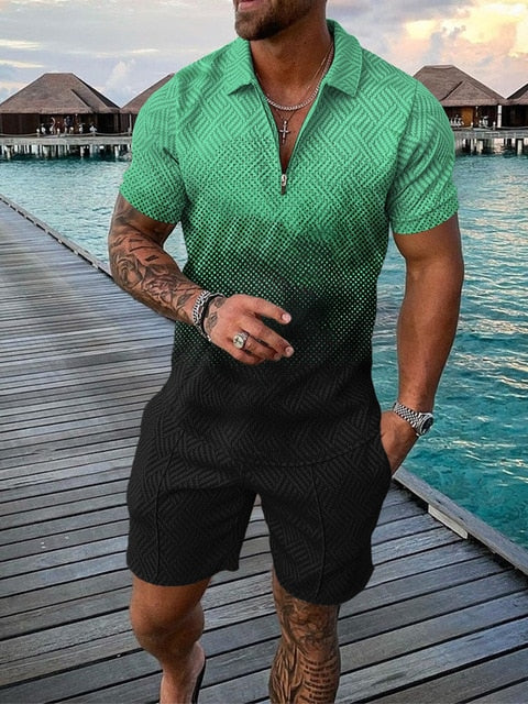 Tweedelige Heren Zomerset met Polo en Shorts – Damon