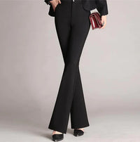 Slanke Uitlopende High Waist Broek – Mila