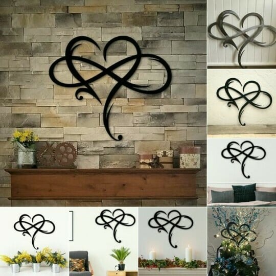 IJzeren Wanddecoratie met Oneindig Hart - InfiniteHeart