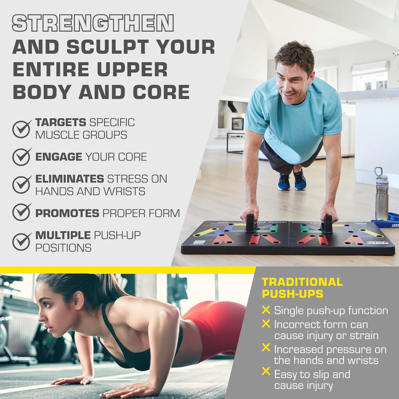 Vouwbare Push-Up Board met Kleurgecodeerde Combinatieposities