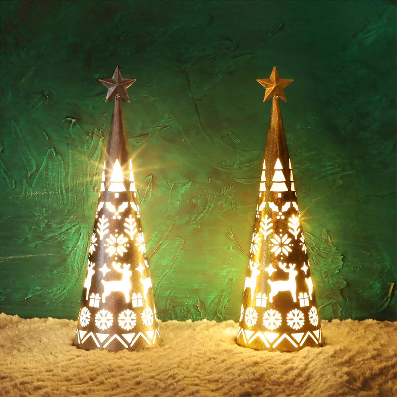 LED Kegel Tafeldecoratie Set (2 Stuks) - ShimmerCone