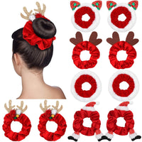 10-Delige Kerst Scrunchie Set - VelvetFest