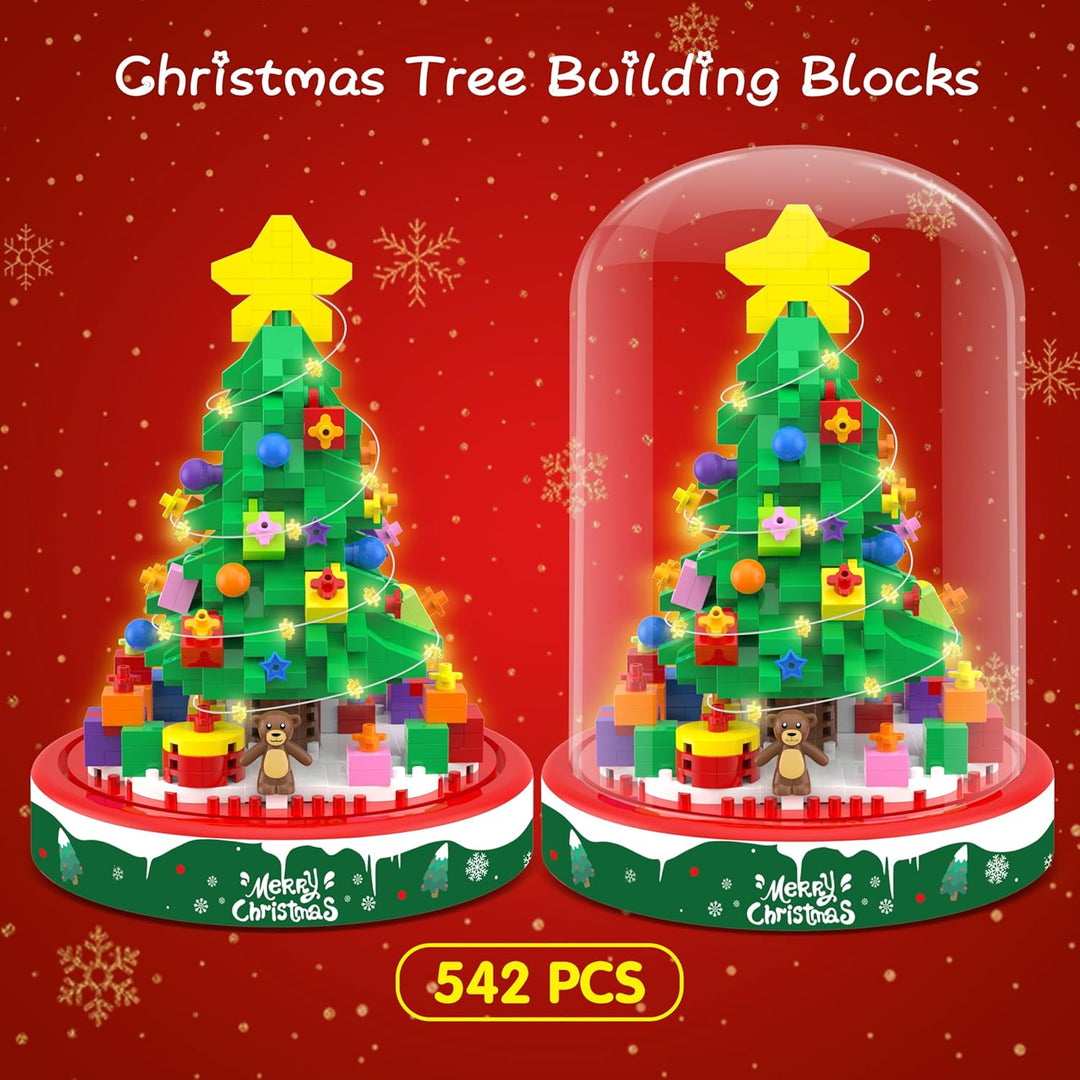 Kerstboom Bouwset met LED Verlichting - BrickTree
