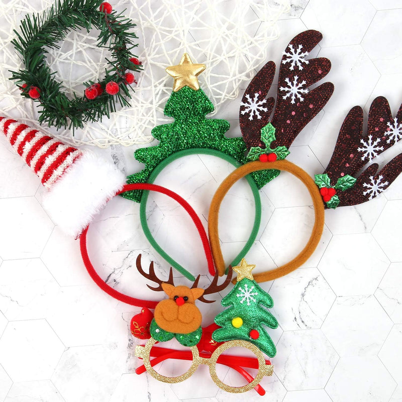 9-Pack Kerst Haarbanden & Brillen - HolidayFun