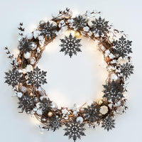 Sneeuwvlok Kerstornamenten Set - FrostedElegance