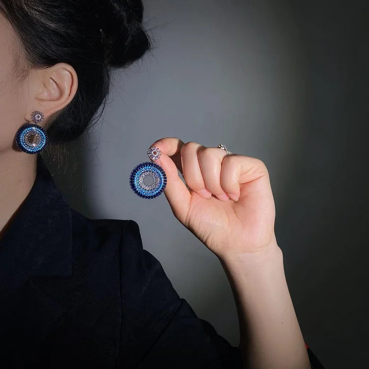 Zilveren Boze Oog Oorbellen - Layla