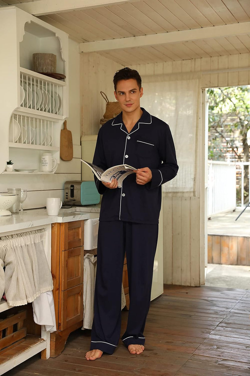 Comfortabele Katoenen Heren Pyjama - Leo