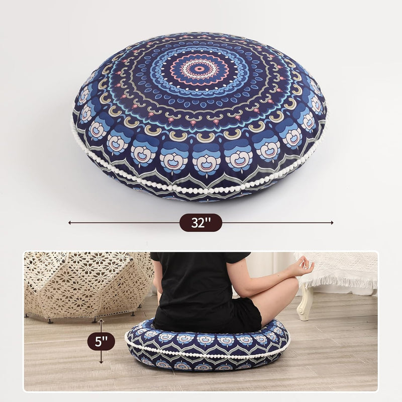 Rond Groot Meditatiekussen met Traagschuim (81 cm)