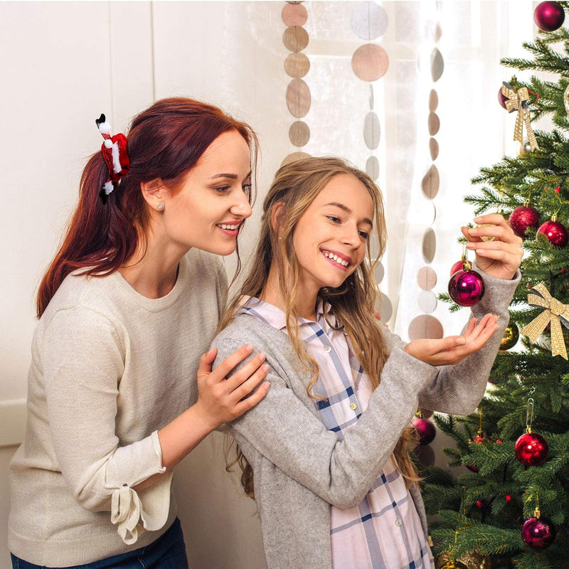 10-Delige Kerst Scrunchie Set - VelvetFest