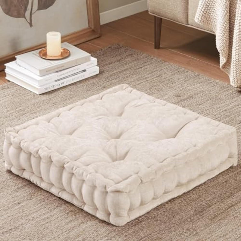 Grote Chenille Vloerkussen voor Meditatie & Yoga